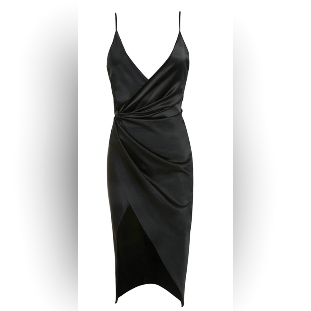 House of CB London COCO Black Satin Dress